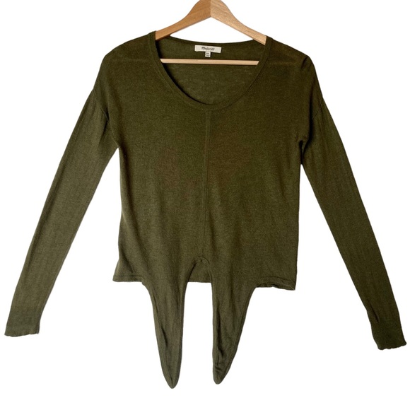 Madewell Women’s long sleeve tie front lightweight sweater—Sz XXS - Picture 8 of 14
